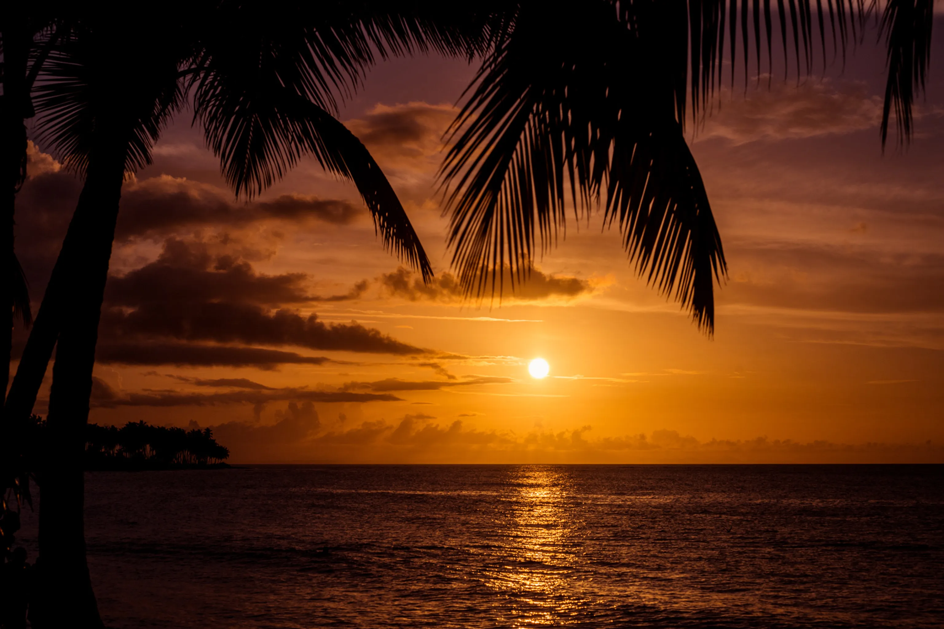 Sunset over the coast in Las Terrenas