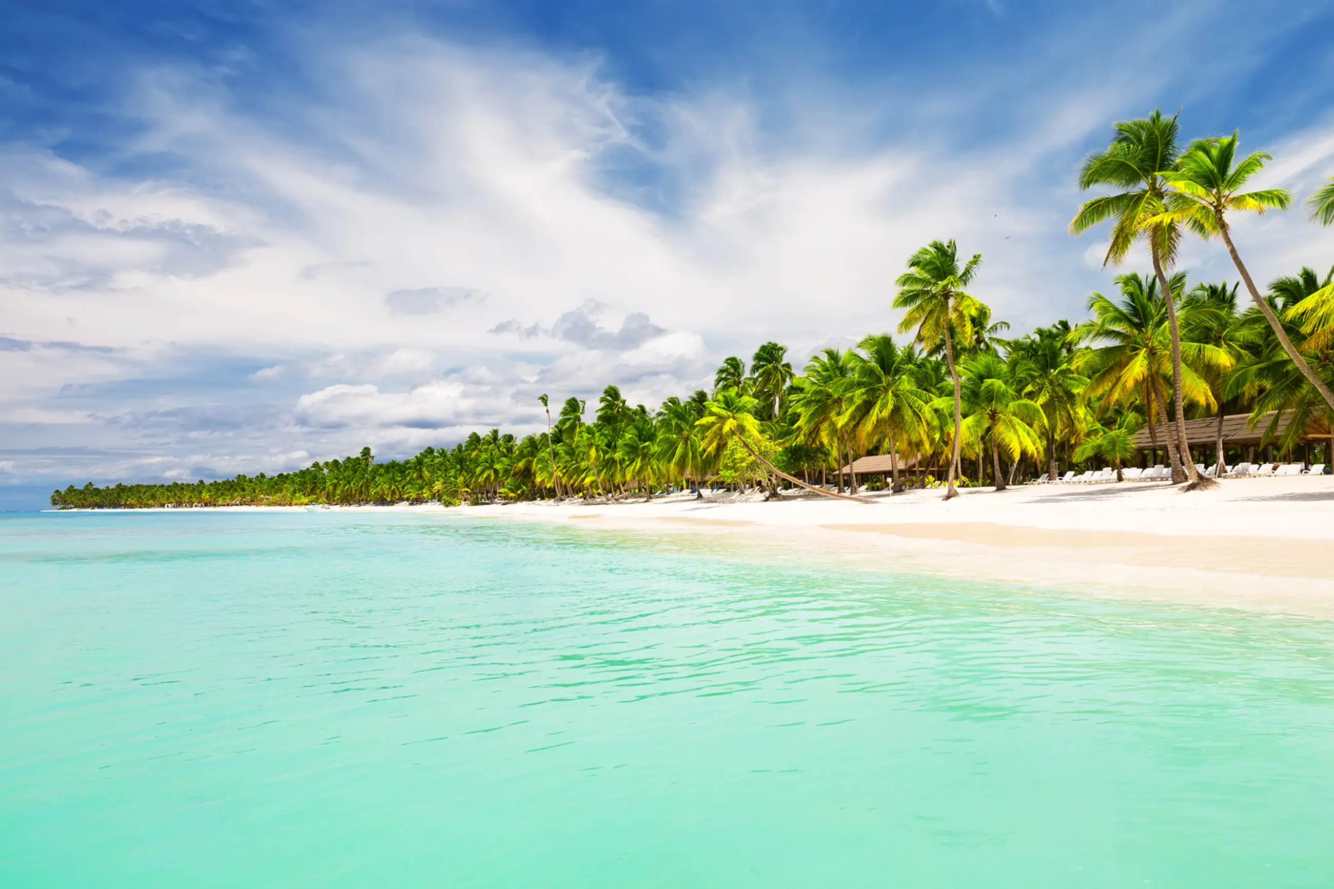 Aerial view of the Punta Cana coastline in the Dominican Republic